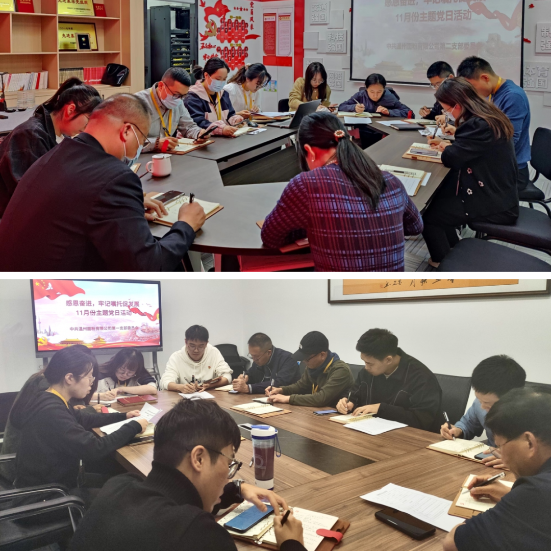 感恩奮進，牢記囑托促發(fā)展丨面粉公司開展11月份主題黨日活動